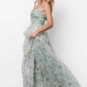 NWT Baltic Born Green Floral Maxi Dress